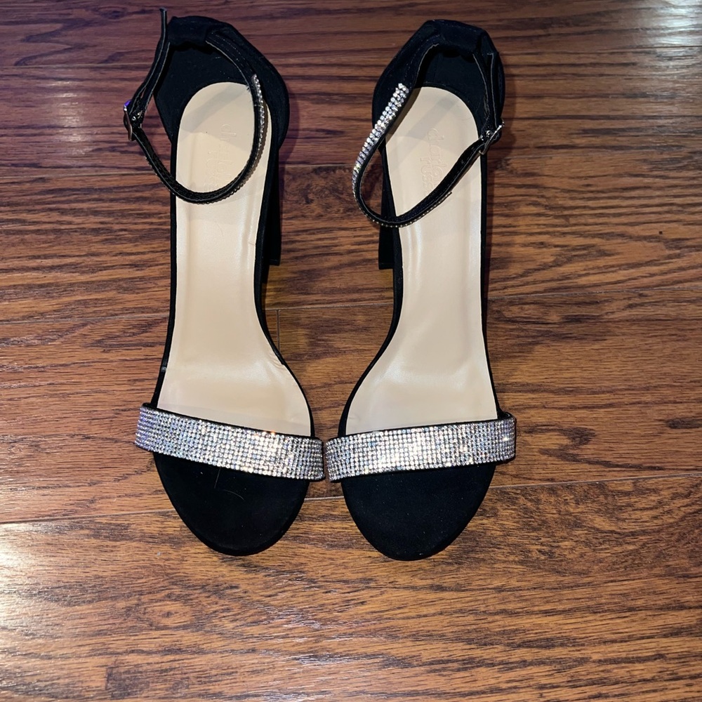 Charlotte Russe Sliver And Black Heels